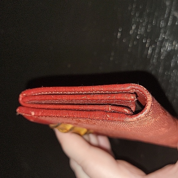 RARE Authentic Gucci Bamboo Red Card Holder - Picture 6 of 10